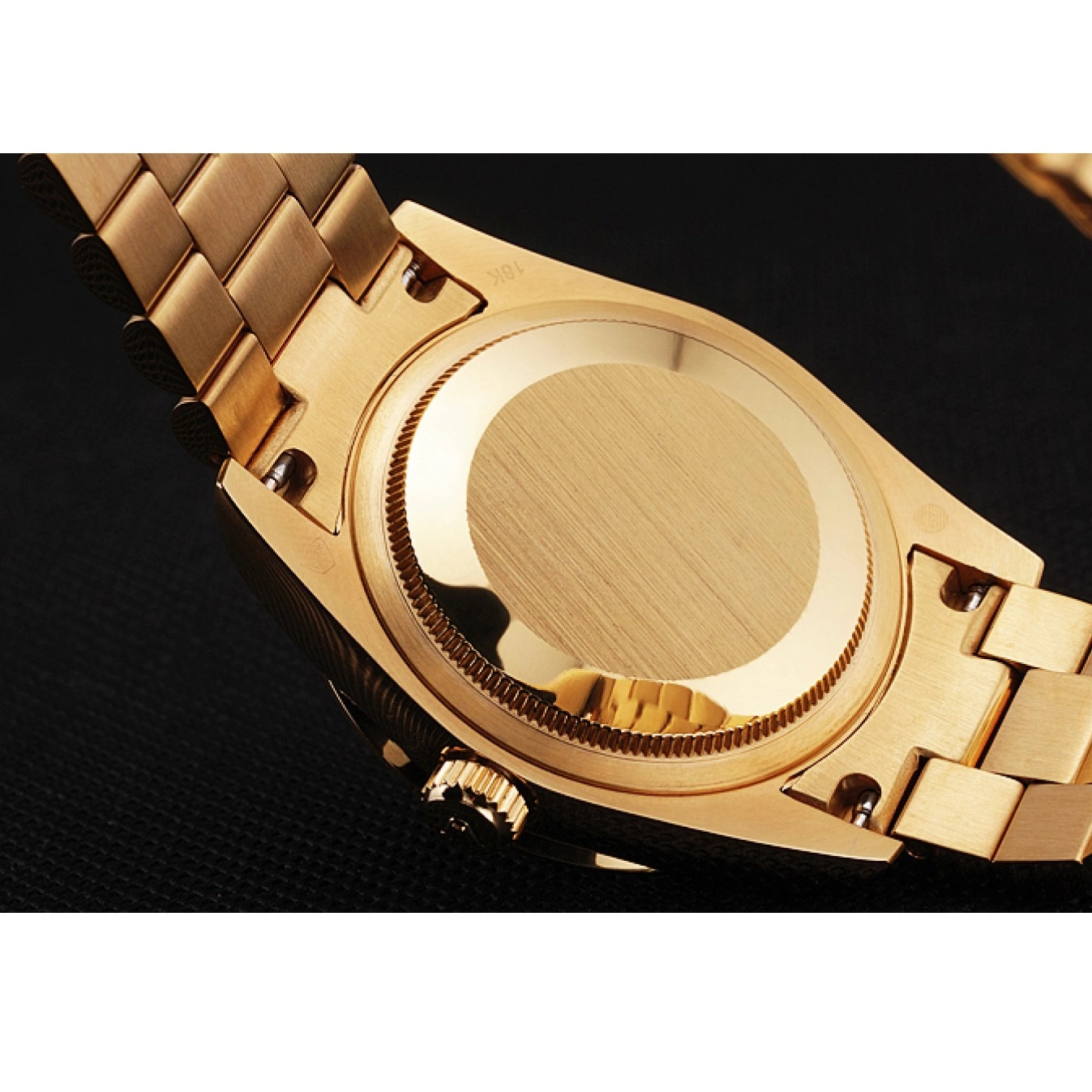 MiroTime 0825 Swiss Rolex Day Date Yellow Gold Diamond Pave